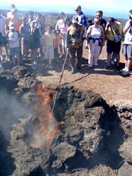 Feuer machen ohne Streichhölzer - Nationalpark Timanfaya - Lanzarote