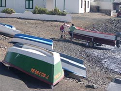 Fischerboote  in Playa Quemada - Lanzarote