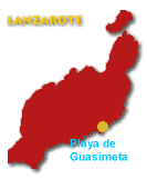 Karte Playa de Guasimeta - Lanzarote